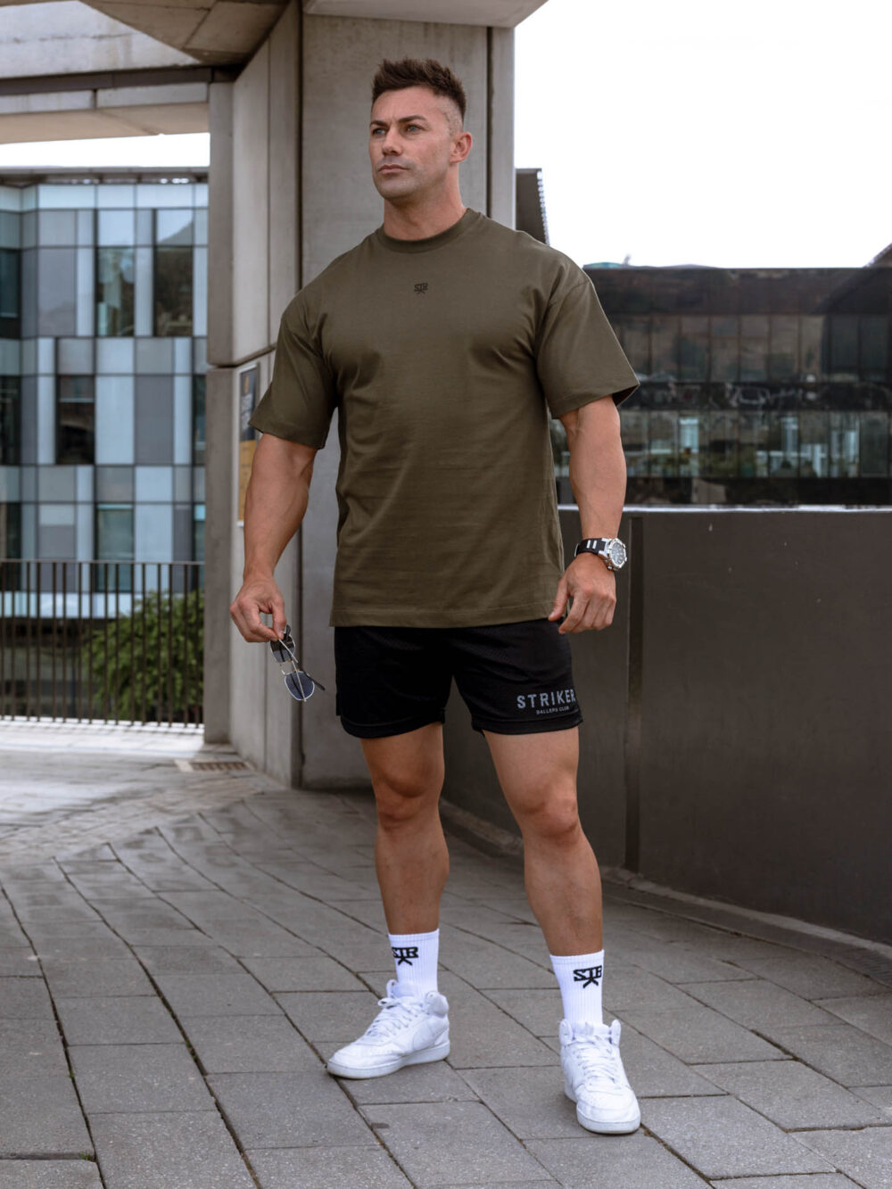 STRIKER Ballers Club Oversized Tee - Olive - Image 6