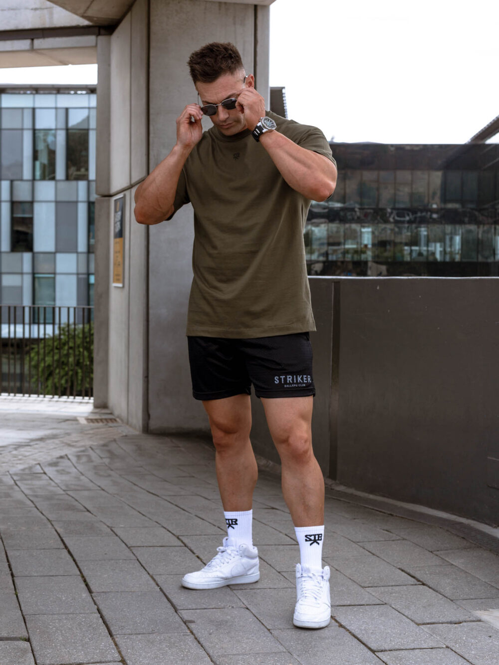 STRIKER Ballers Club Oversized Tee - Olive - Image 4