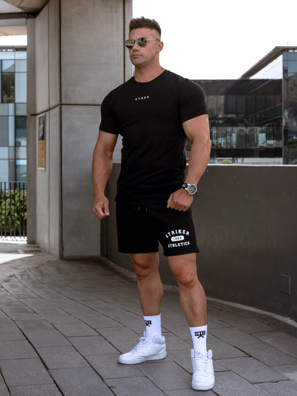 STRKR Athletic Fit Premium Tee - Black - Image 10