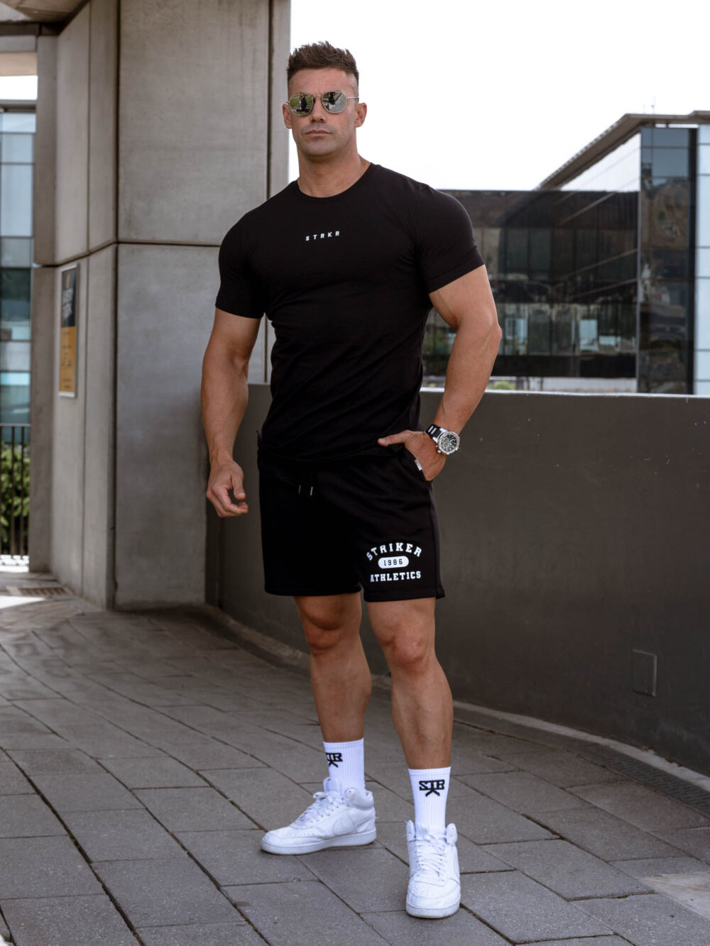 STRKR Athletic Fit Premium Tee - Black