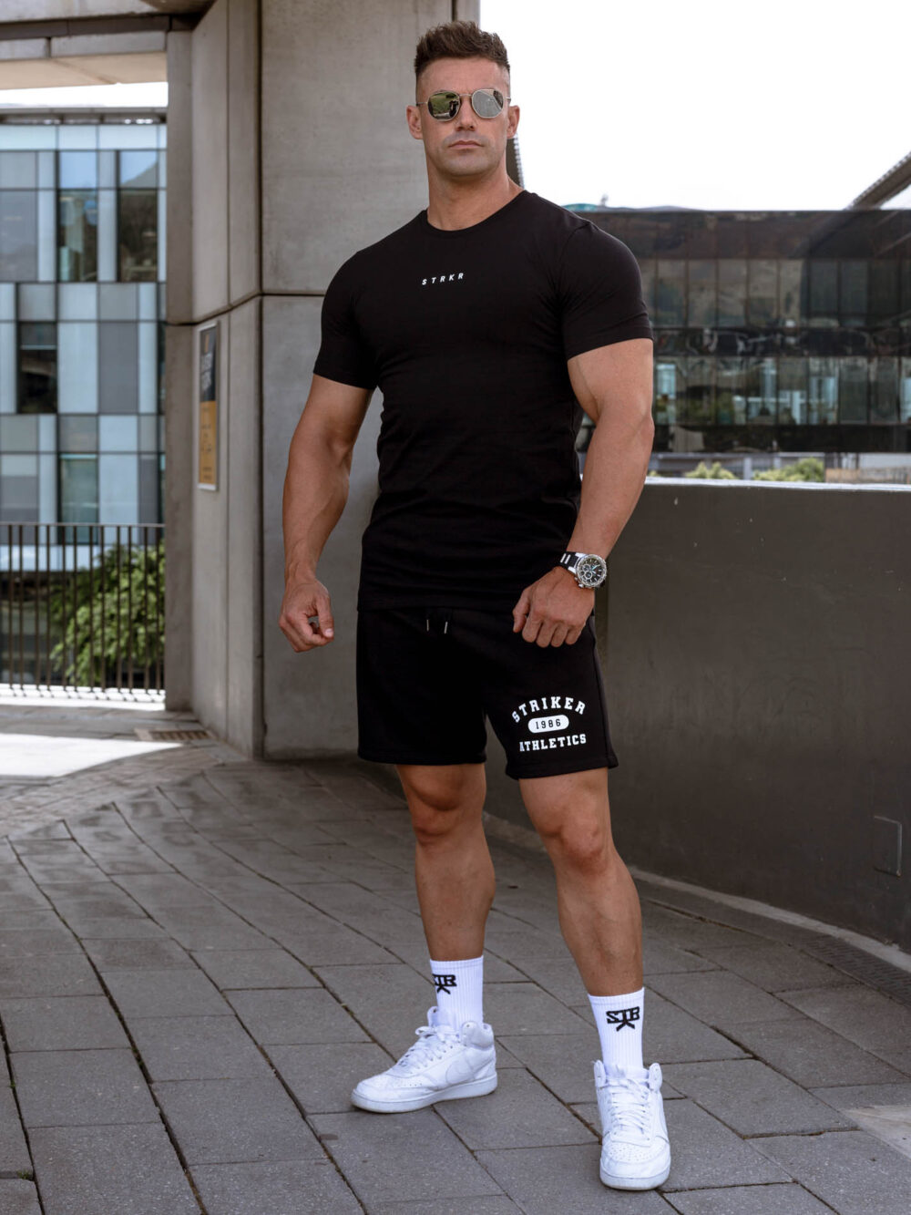 STRKR Athletic Fit Premium Tee - Black - Image 7