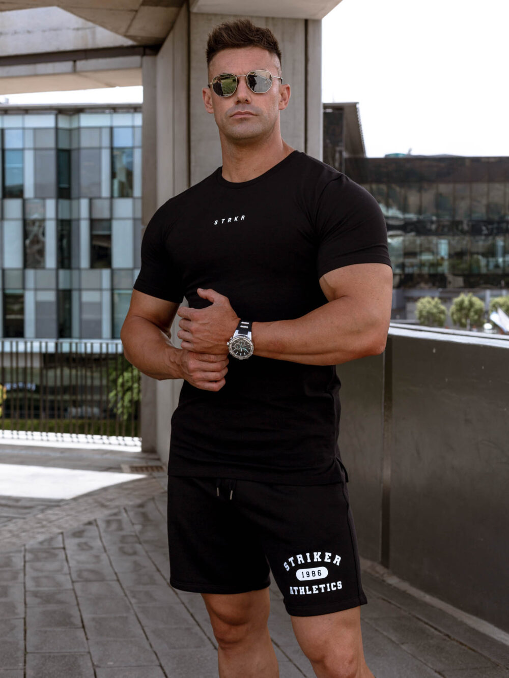 STRKR Athletic Fit Premium Tee - Black - Image 2