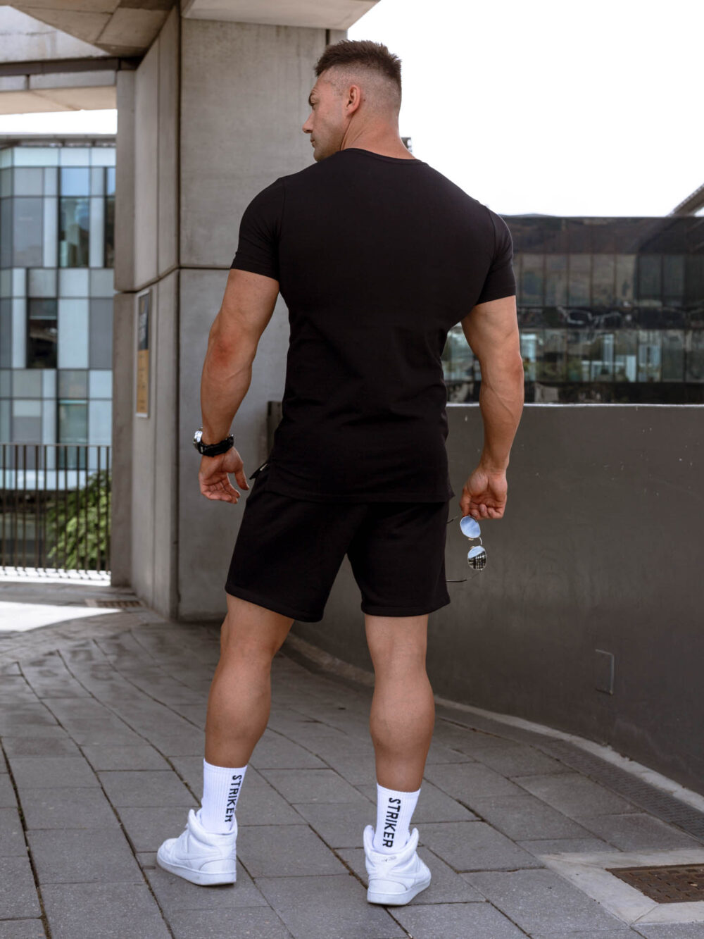 STRKR Athletic Fit Premium Tee - Black - Image 3