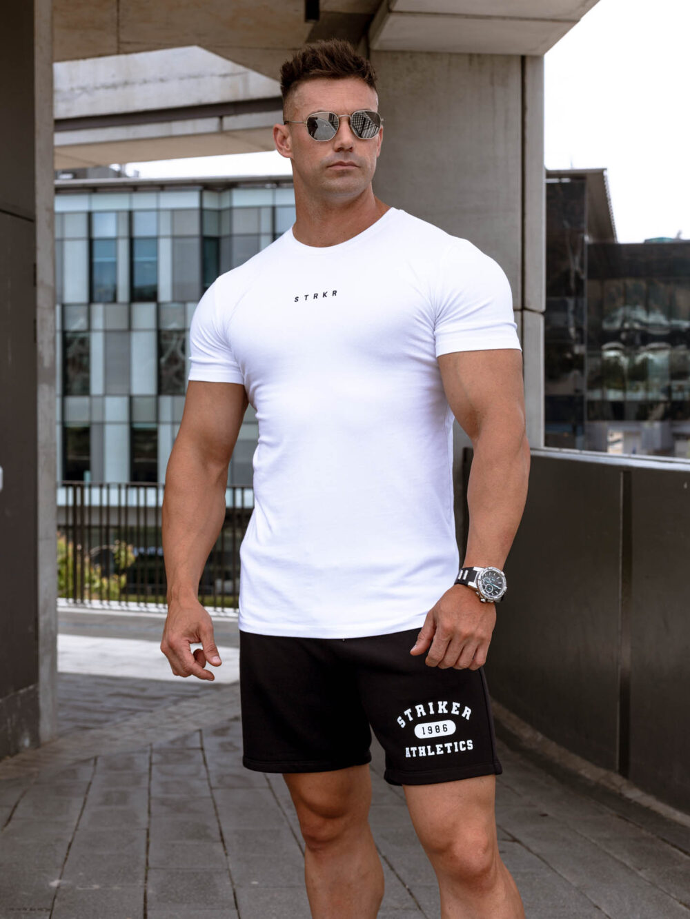 STRKR Athletic Fit Premium Tee - White