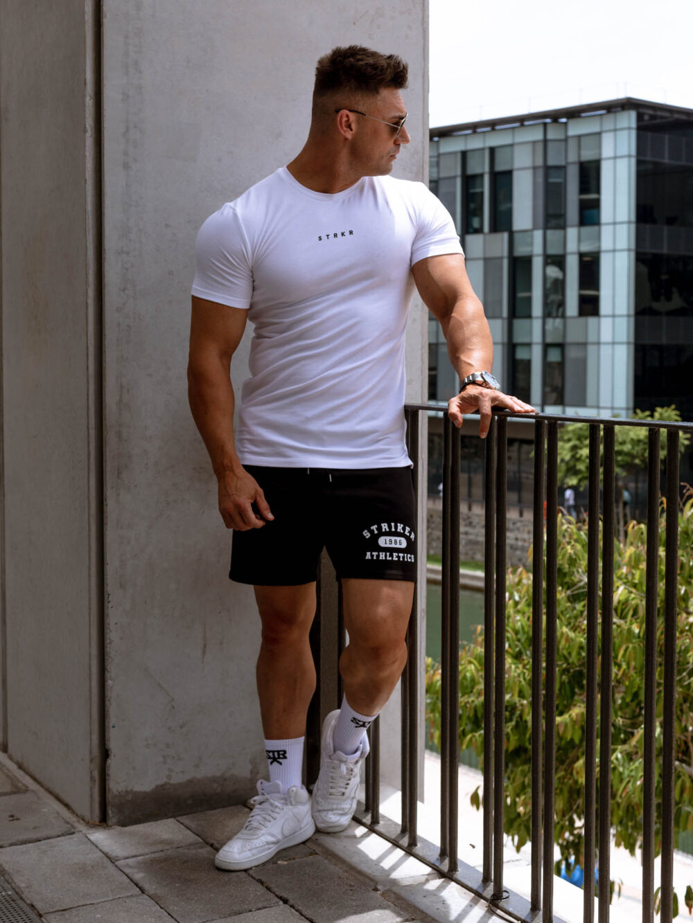 STRKR Athletic Fit Premium Tee - White - Image 6