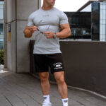 STRKR Athletic Fit Premium Tee - Ash Grey - Image 10