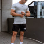 STRKR Athletic Fit Premium Tee - Ash Grey - Image 11