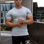STRKR Athletic Fit Premium Tee - Ash Grey - Image 4