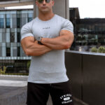 STRKR Athletic Fit Premium Tee - Ash Grey - Image 2