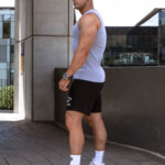 STRIKER Cotton Stretch Ribbed Tank - Ash Grey - Image 4