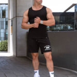 STRIKER Cotton Stretch Ribbed Tank - Black - Image 12