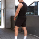 STRIKER Cotton Stretch Ribbed Tank - Black - Image 3