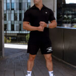 STRKR Athletic Fit Premium Polo Shirt - Black - Image 3