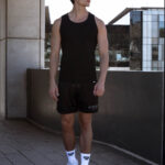 STRIKER Cotton Stretch Ribbed Tank - Black - Image 15