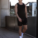 STRIKER Cotton Stretch Ribbed Tank - Black - Image 9