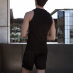 STRIKER Cotton Stretch Ribbed Tank - Black - Image 5